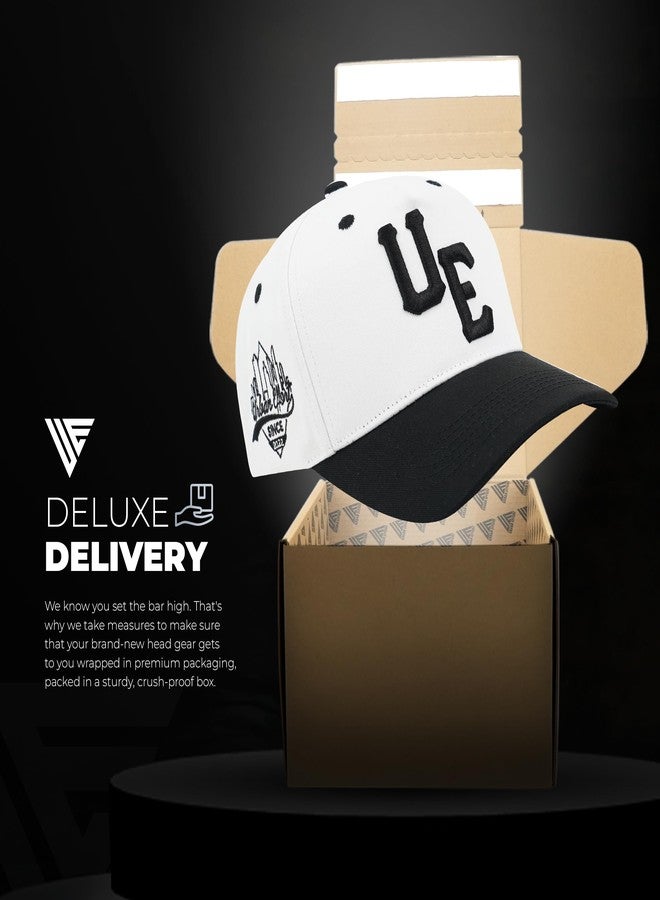 Urban Effort Vintage Trucker hat - for Men Women Baseball Hat - Trendy Sports Snapback Closure for Your Style & Outdoors (Curved Bill, White/Black) - Image 4
